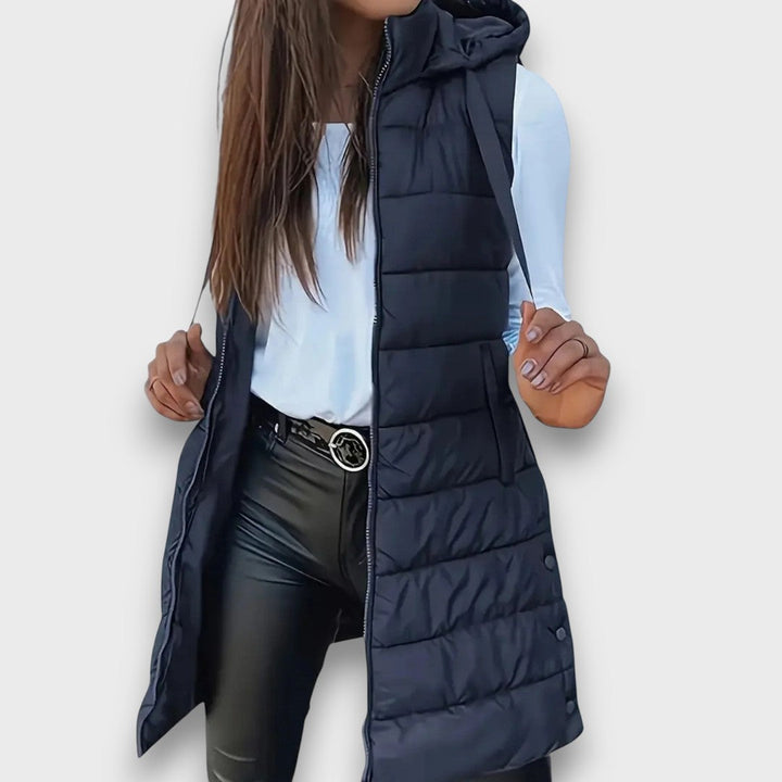 Kaira™ | Casual sleeveless hooded puffer vest