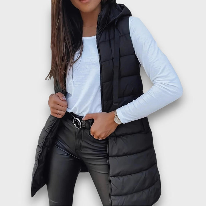 Kaira™ | Casual sleeveless hooded puffer vest