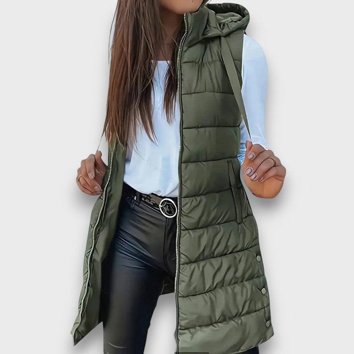 Kaira™ | Casual sleeveless hooded puffer vest