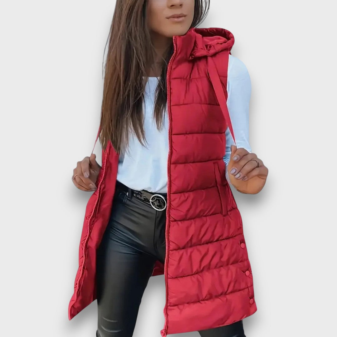 Kaira™ | Casual sleeveless hooded puffer vest