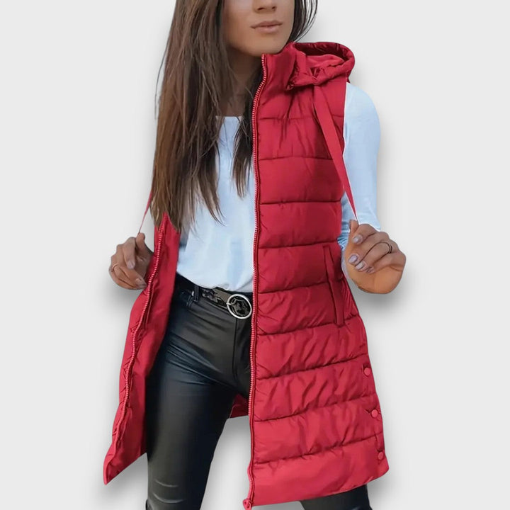Kaira™ | Casual sleeveless hooded puffer vest