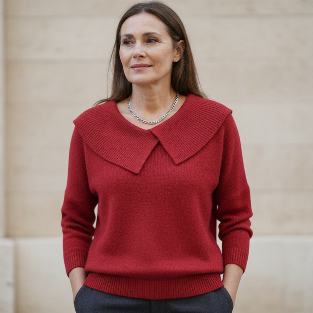 Lucia™ | Cozy Sweater with a Soft Collar