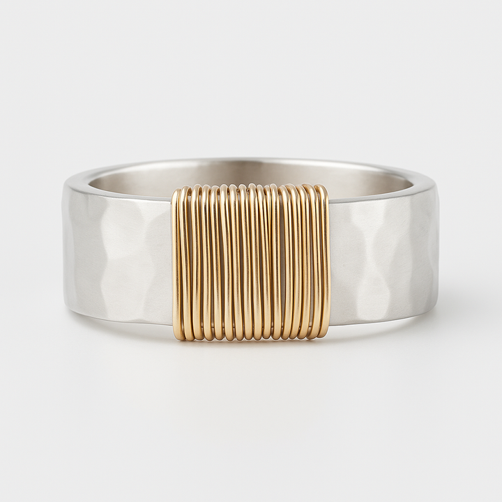 Elizabeta - Vintage zlato-srebrni prstan