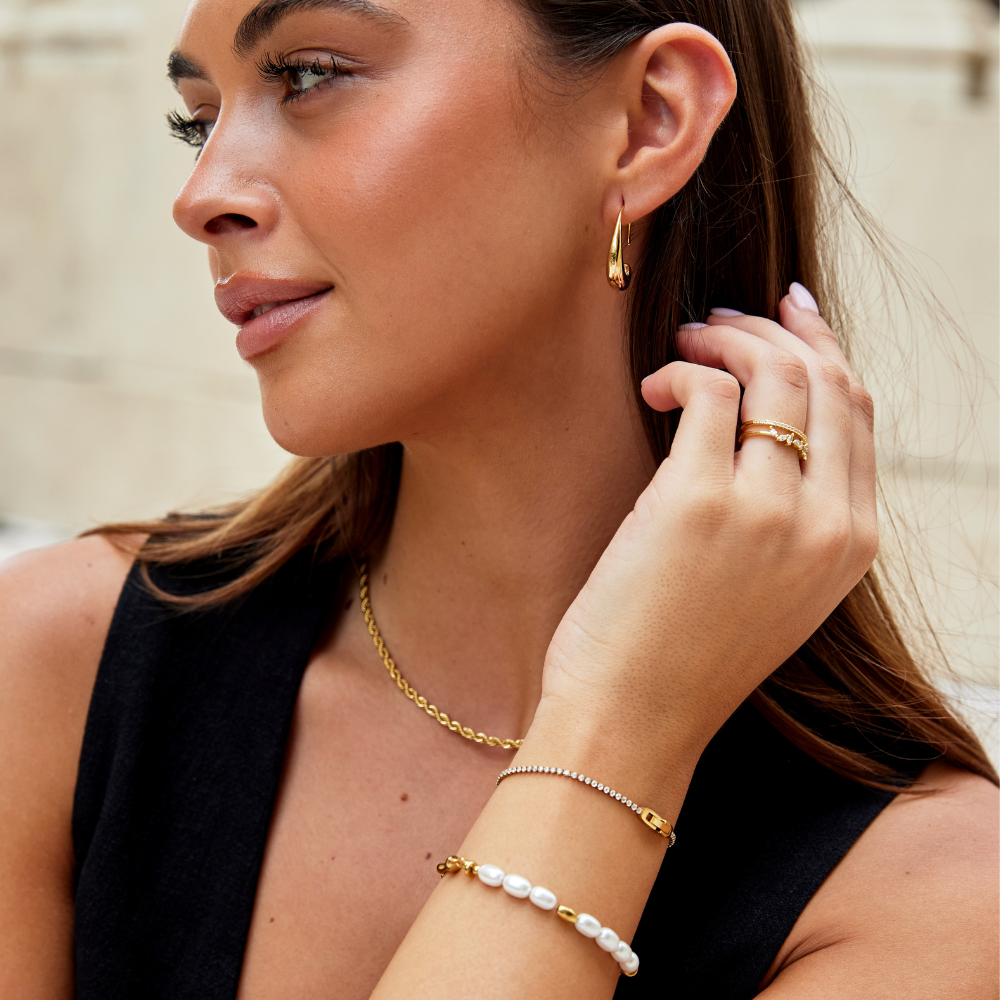 Manca – Zlata zapestnica Niyah s kristali